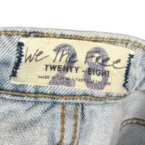 WE THE FREE Distressed Button Fly Denim Mini Skirt - Picture 5 of 7